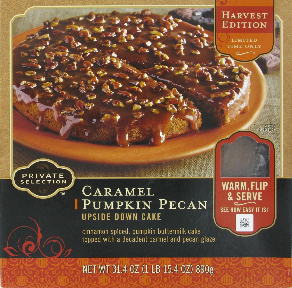 Caramel Pumpkin Pecan Upside Down Cake, Caramel Pumpkin Pecan