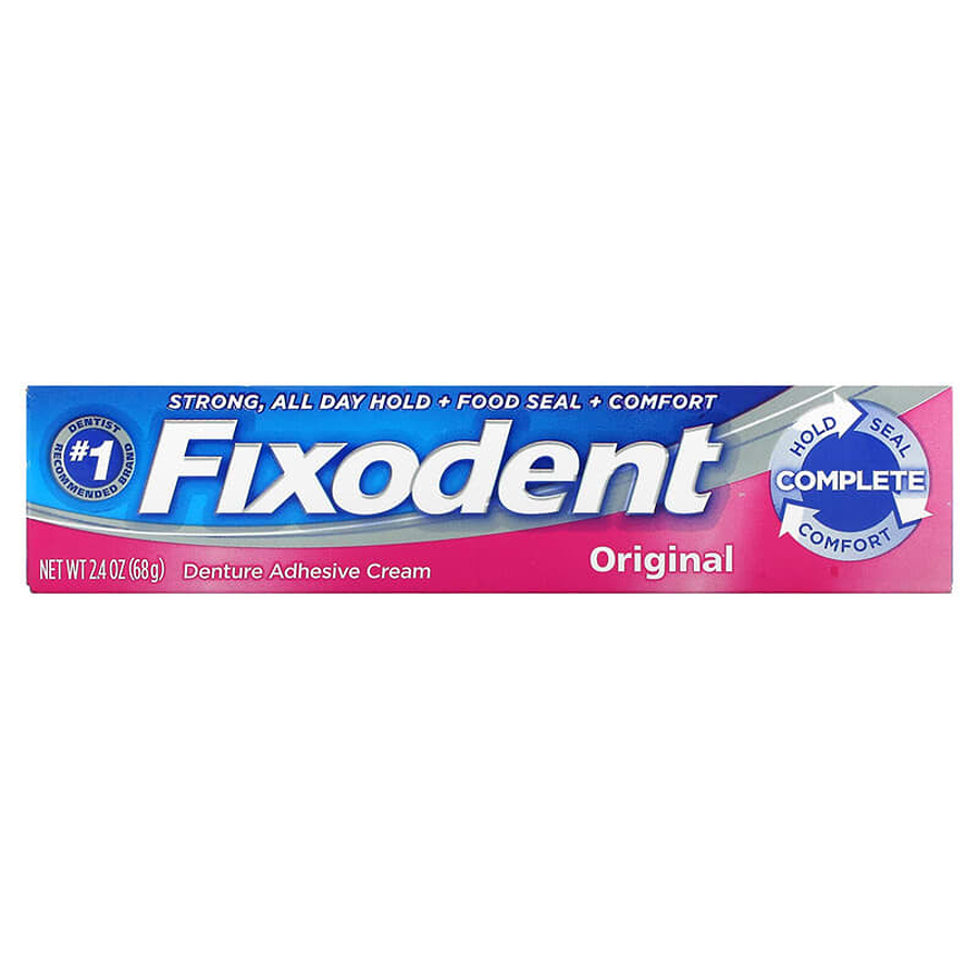Fixodent Complete Original Denture Adhesive Cream, 2.4 Ounce