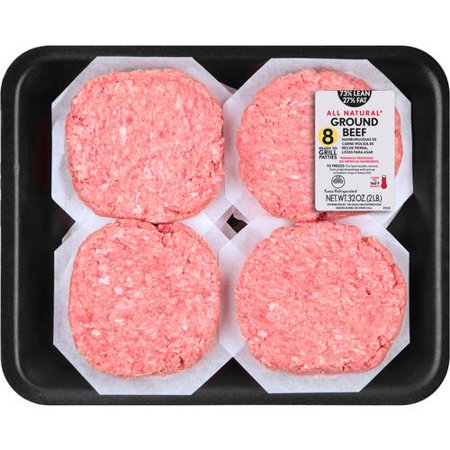 73% Lean/27% Fat Ground Beef Patties