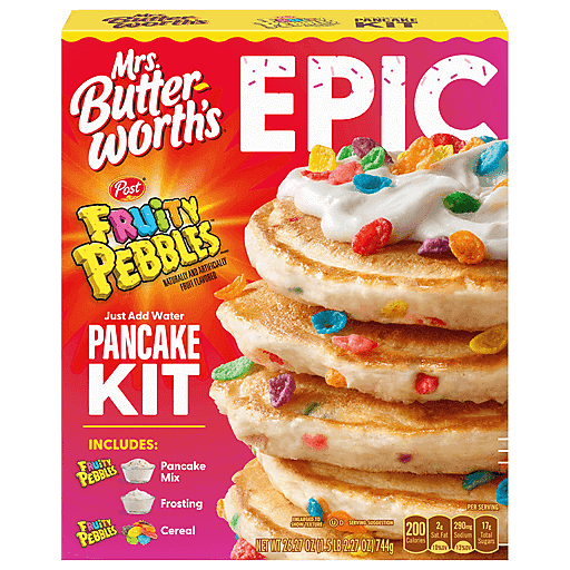 Fruity Pebbles Flavored Pancake Kit, Fruity Pebbles