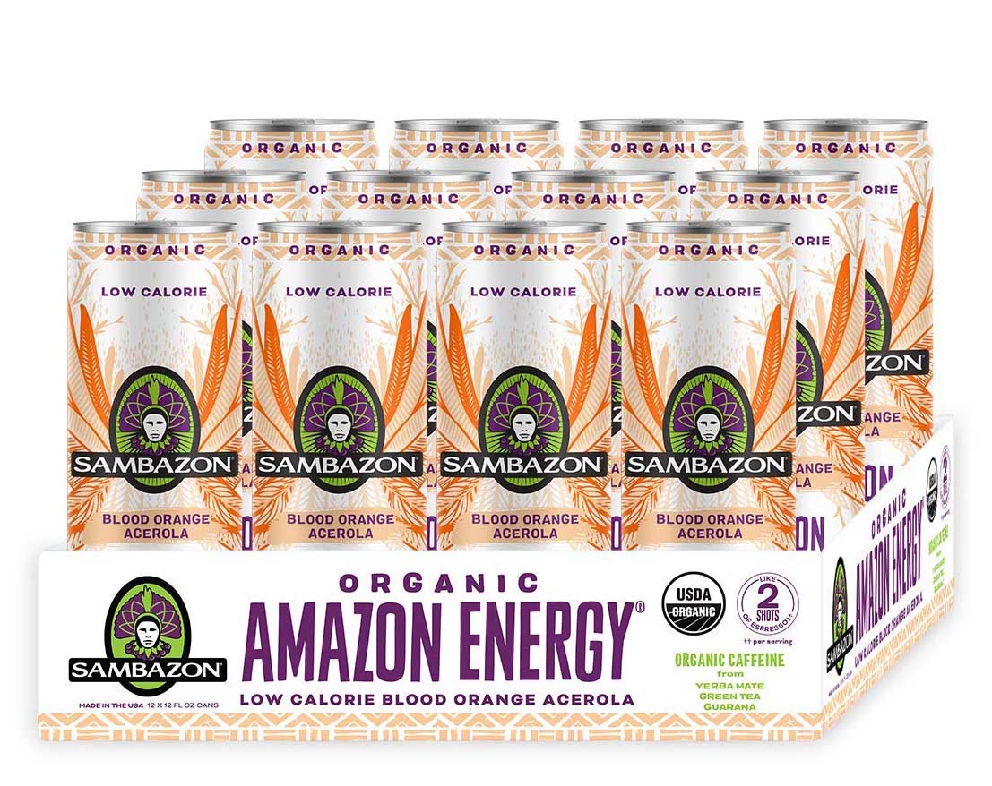 Blood Orange Acerola Organic Low Calorie Antioxidant Rich Energy Drink, Blood Orange Acerola
