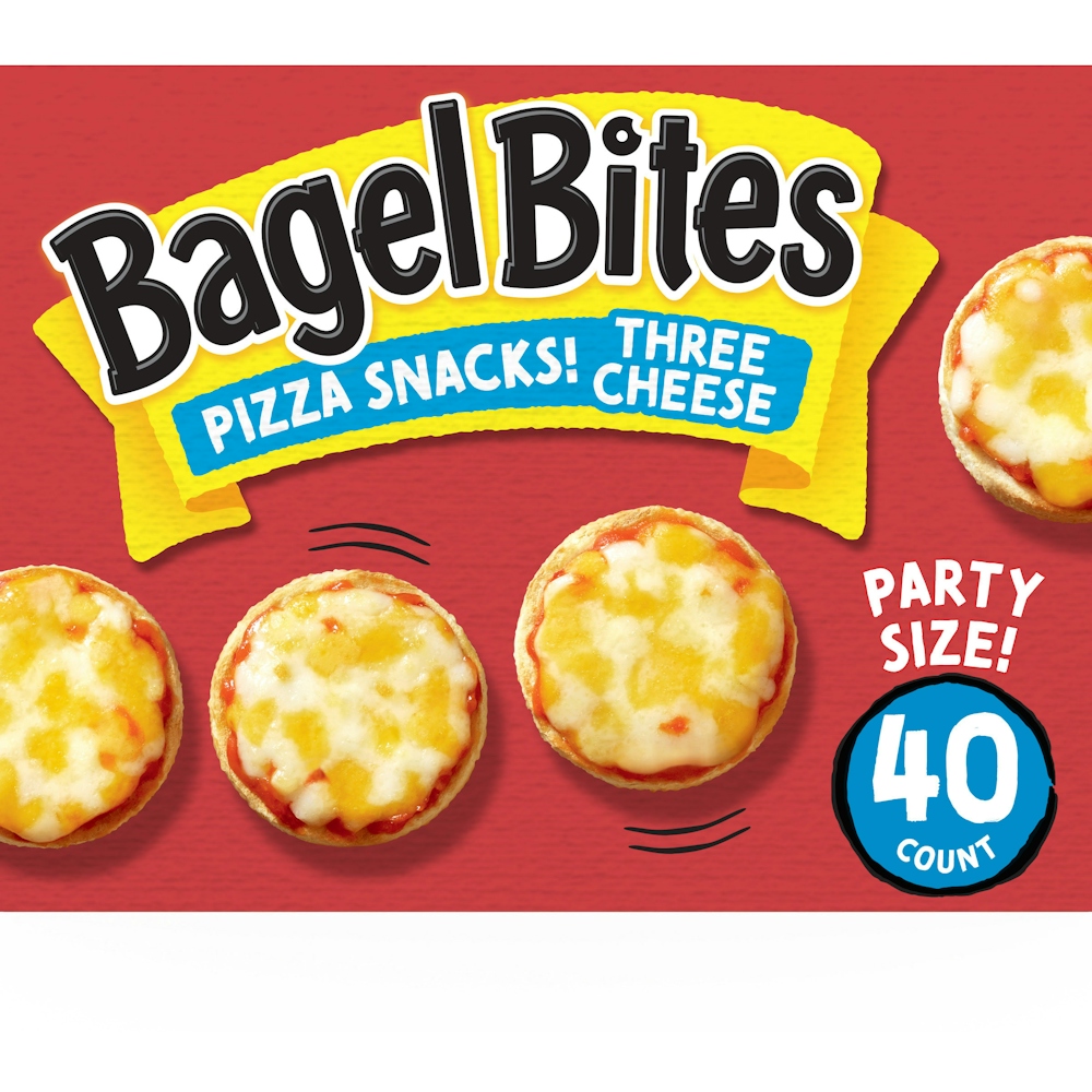 Photo of Bagel Bites Three Cheese Mini Pizza Frozen Snacks, 40 Ct Box