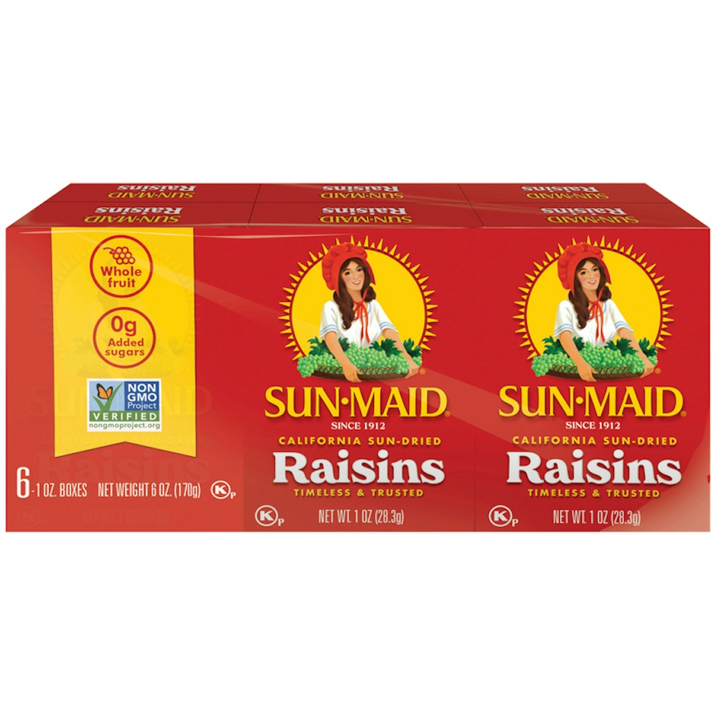 Photo of Sun-Maid California Dried Raisins 6 Pack/1oz Cartons