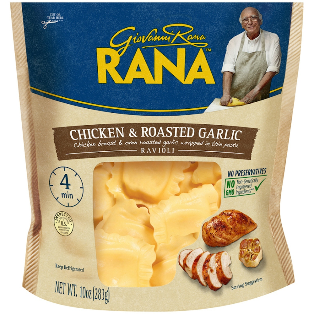 Chicken Breast & Oven Roasted Garlic Wrapped in Thin Pasta Ravioli, Chicken & Roasted Garlic