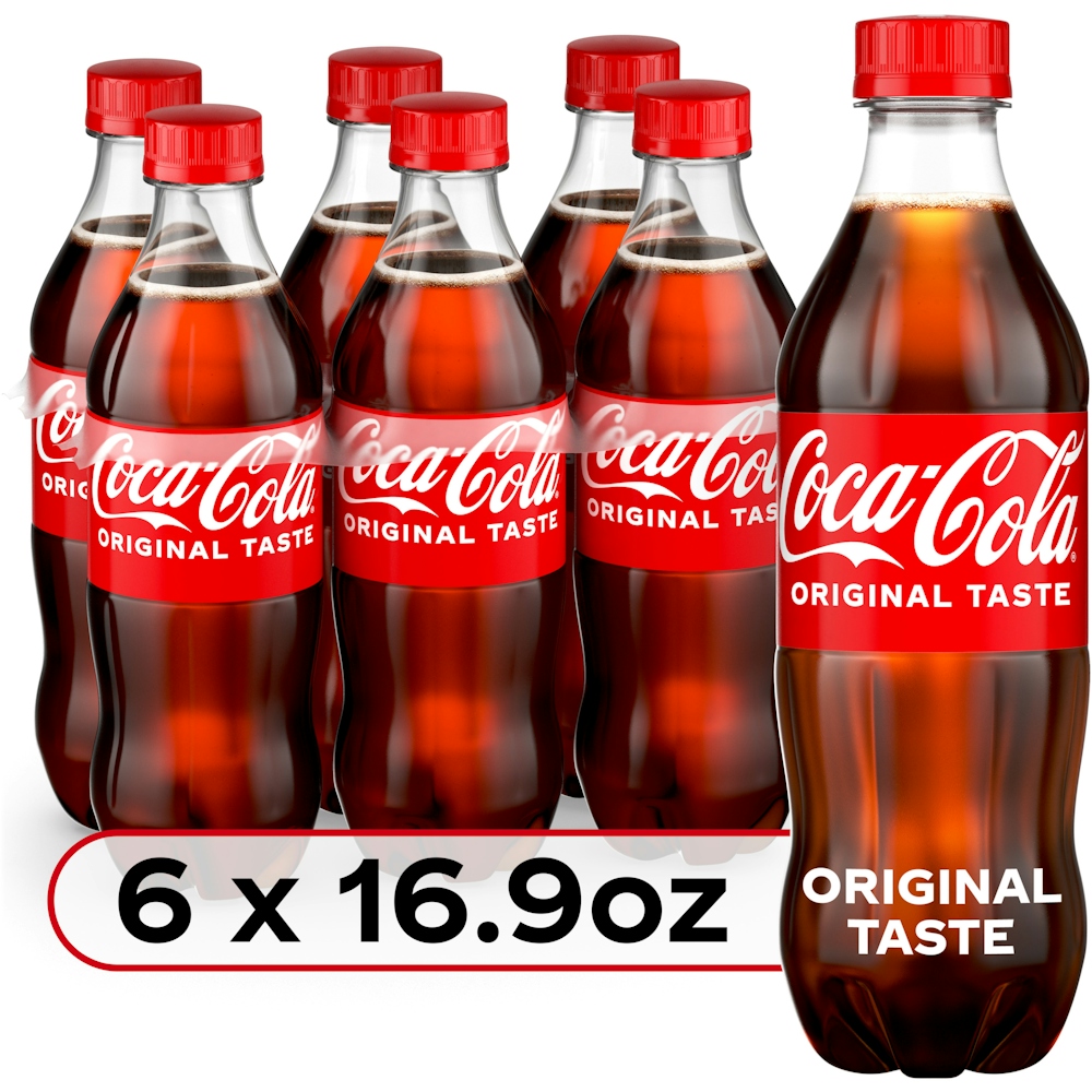 Photo of Coca-Cola Soda Soft Drink, 16.9 Fl Oz Bottles