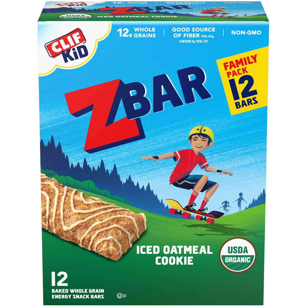 Photo of Zbar Clif Kid Iced Oatmeal Cookie Baked Whole Grain Energy Snack Bars Family Pack, 1.27 Oz