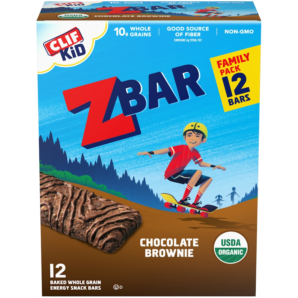 Clif Kid Zbar Soft Baked Chocolate Brownie Energy Snack Bars Family Pack