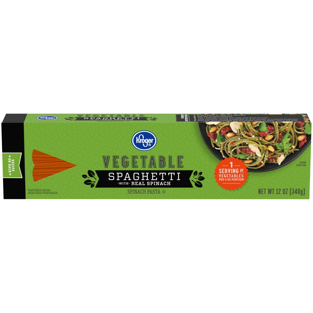 Spaghetti with Real Spinach Enriched Vegetable Product, Real Spinach