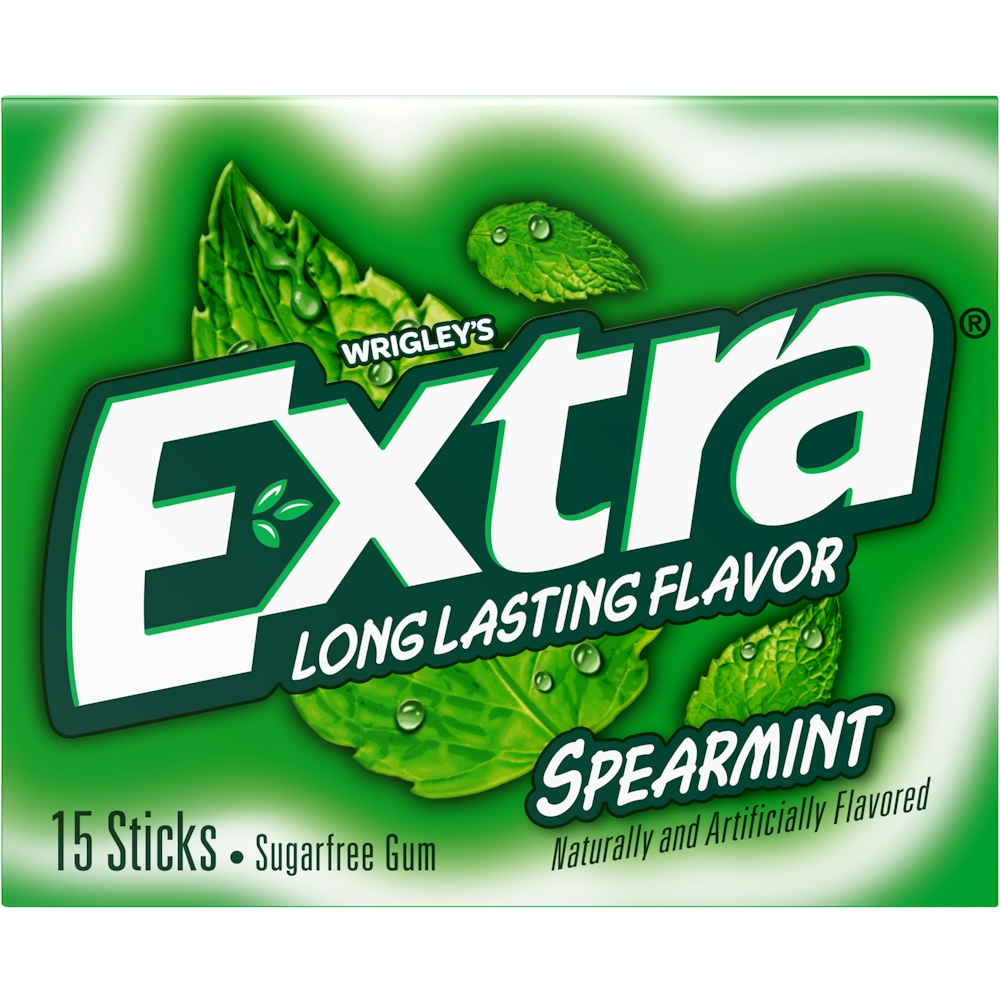 Photo of Extra Gum Spearmint Sugar Free Chewing Gum, Single Pack, 15 Stick