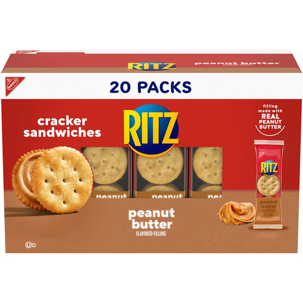 To Go Pack Ritz Ritz Peanut Butter Cracker Sandwiches Snack Packs — UPC 44000075842 ...