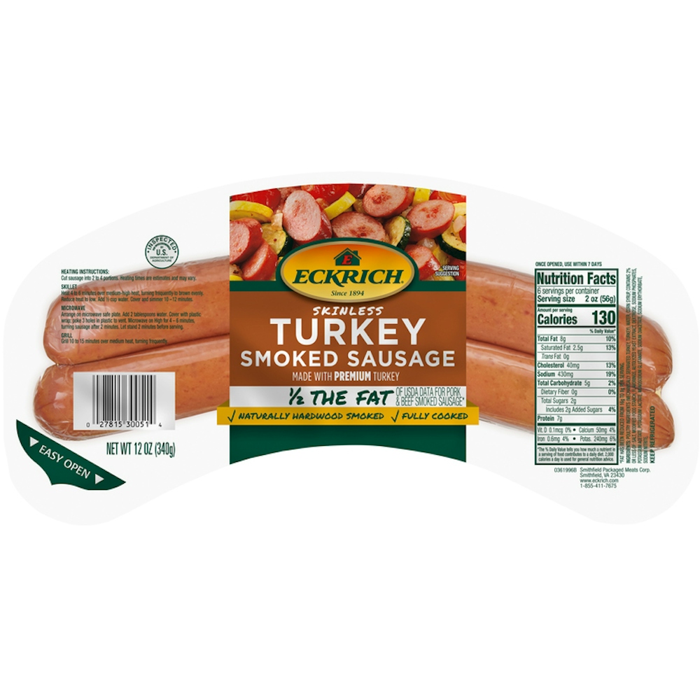 Photo of Eckrich Skinless Turkey Smoked Sausage - 12 Ounce