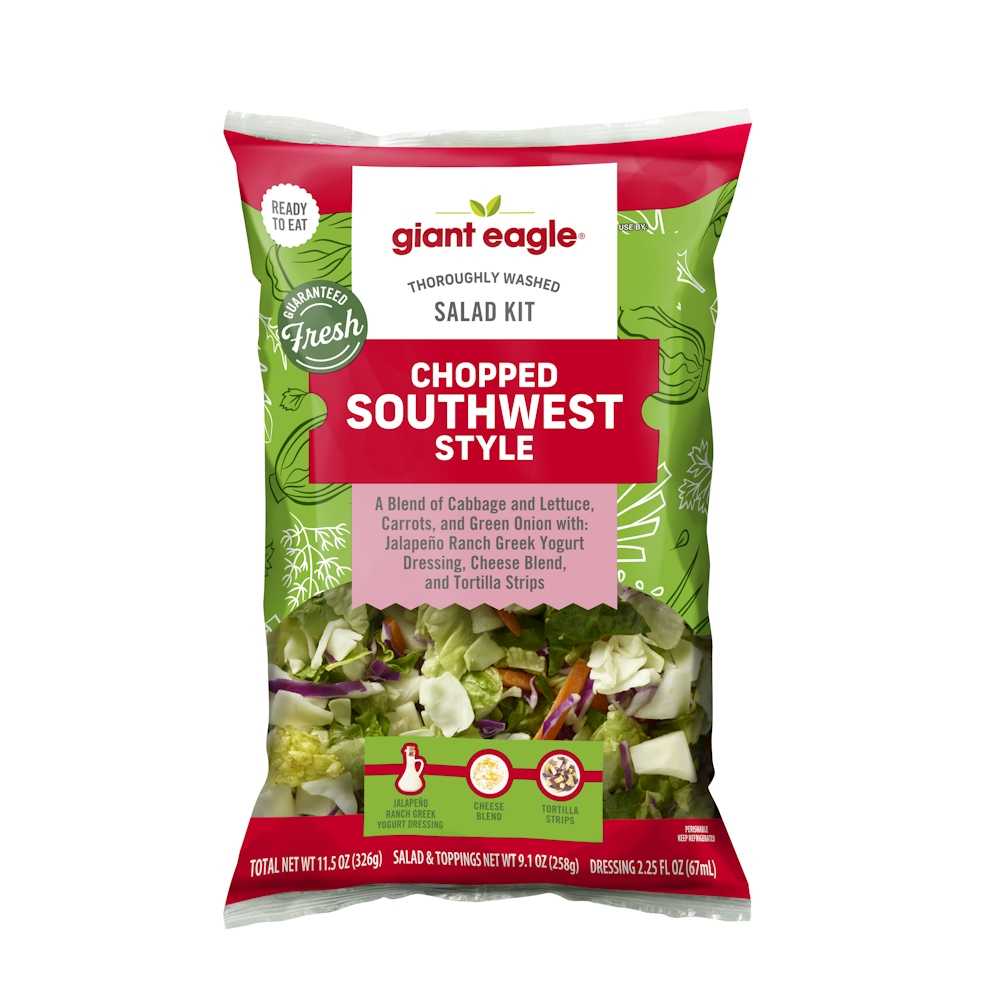 Chopped Southwest Style a Blend of Cabbage and Lettuce