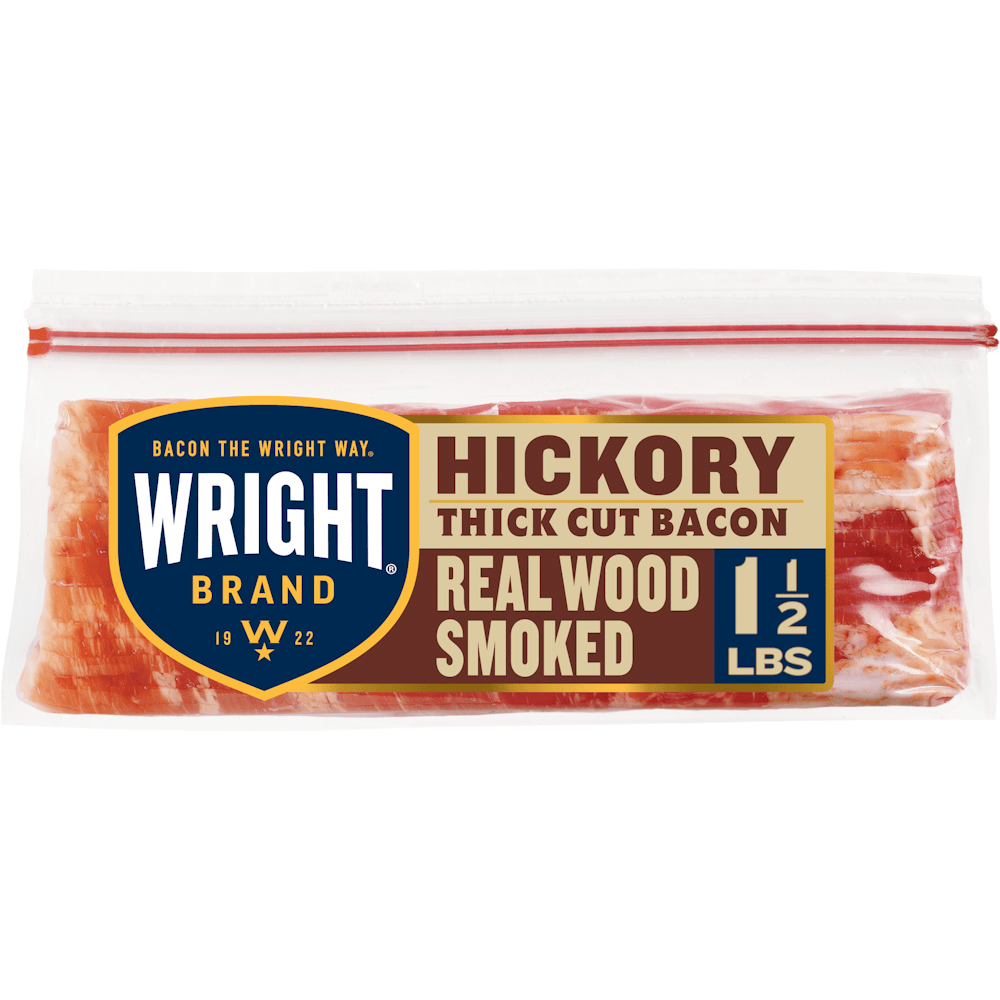 Photo of Wright Brand Hickory Real Wood Smoked Thick Cut Bacon Stack Pack