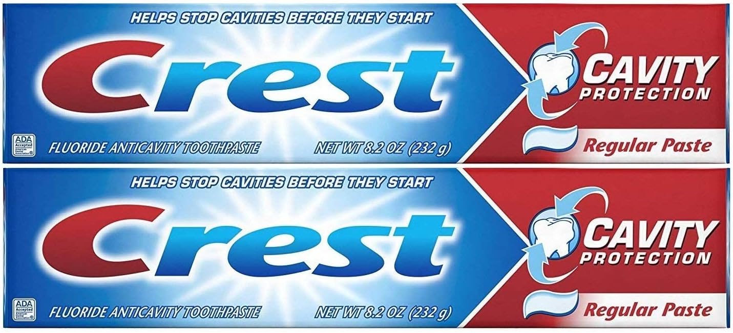 Crest Cavity Protection Fluoride Anticavity Regular Paste Toothpaste Value 2 Pack