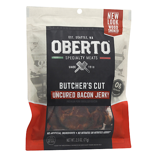 Uncured Butcher'S Cut Premium Pork Shoulder Bacon Jerky, Uncured Bacon