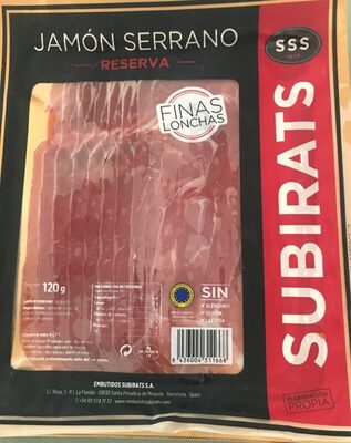 JAMON SERRANO LONCH. SUBIRATS 120 G