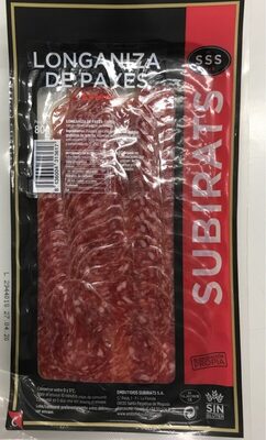 LONGANIZA PAYES EXTRA LONCH.SUBIRATS 80G