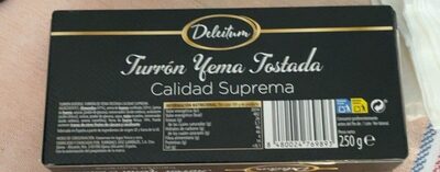 TUR. YEMA TOSTADA DELEITUM 250GR(30%ALM)