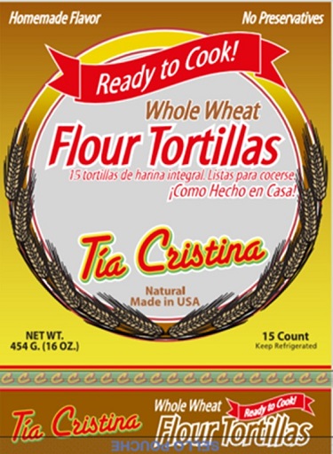 Photo of La Abuela Tia Cristina Whole Wheat Flour Tortillas