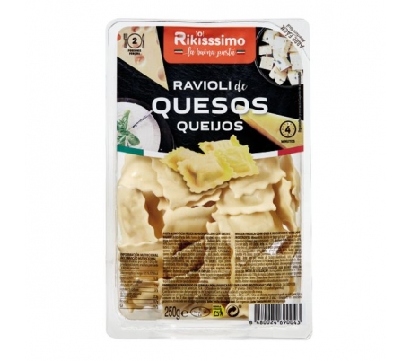 RAVIOLI 4 QUESOS FRESCO RIKISIMO 250 GR