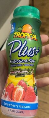 Strawberry Banana Probiotics & Fiber Drinkable Yogurt, Strawberry Banana