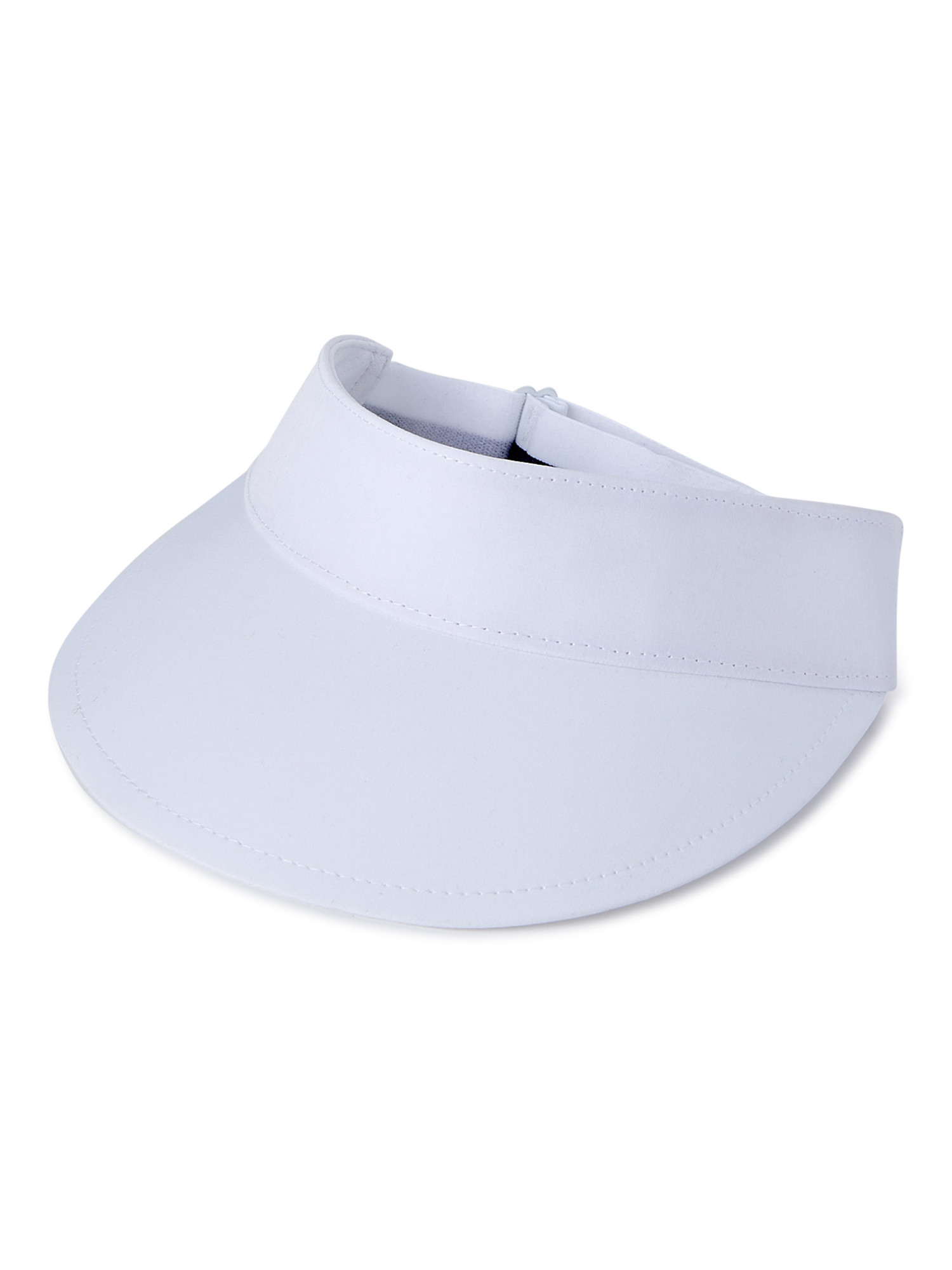 Photo of Athletic Works Women’s Blank Polyester Stretch Visor Hat Arctic White