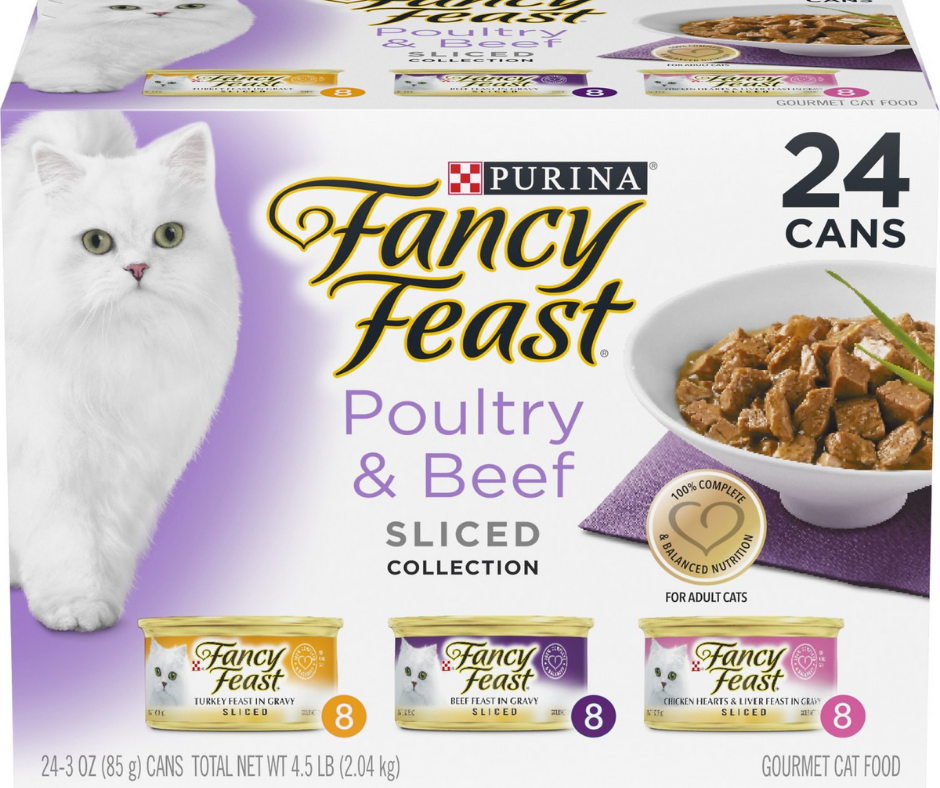 Purina Fancy Feast Poultry & Beef Sliced Collection Gourmet Wet Cat Food Variety Pack