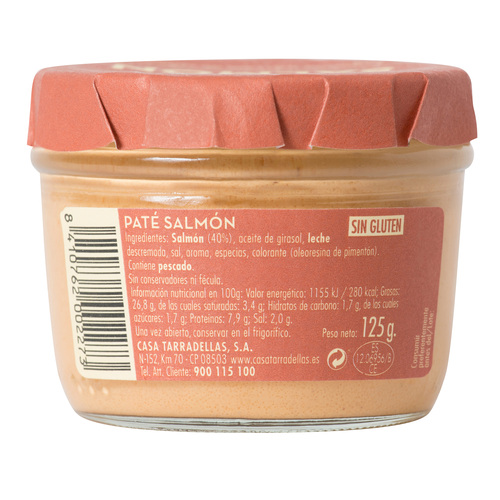PATE DE SALMON TARRADELLAS TARRO 125 GR.