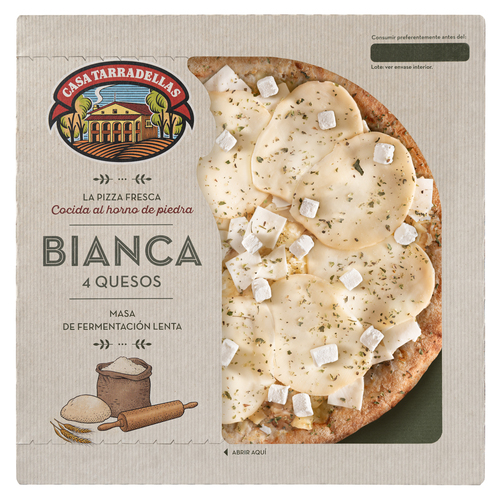 PIZZA TARRADELLAS BIANCA 4 QUESOS 400G