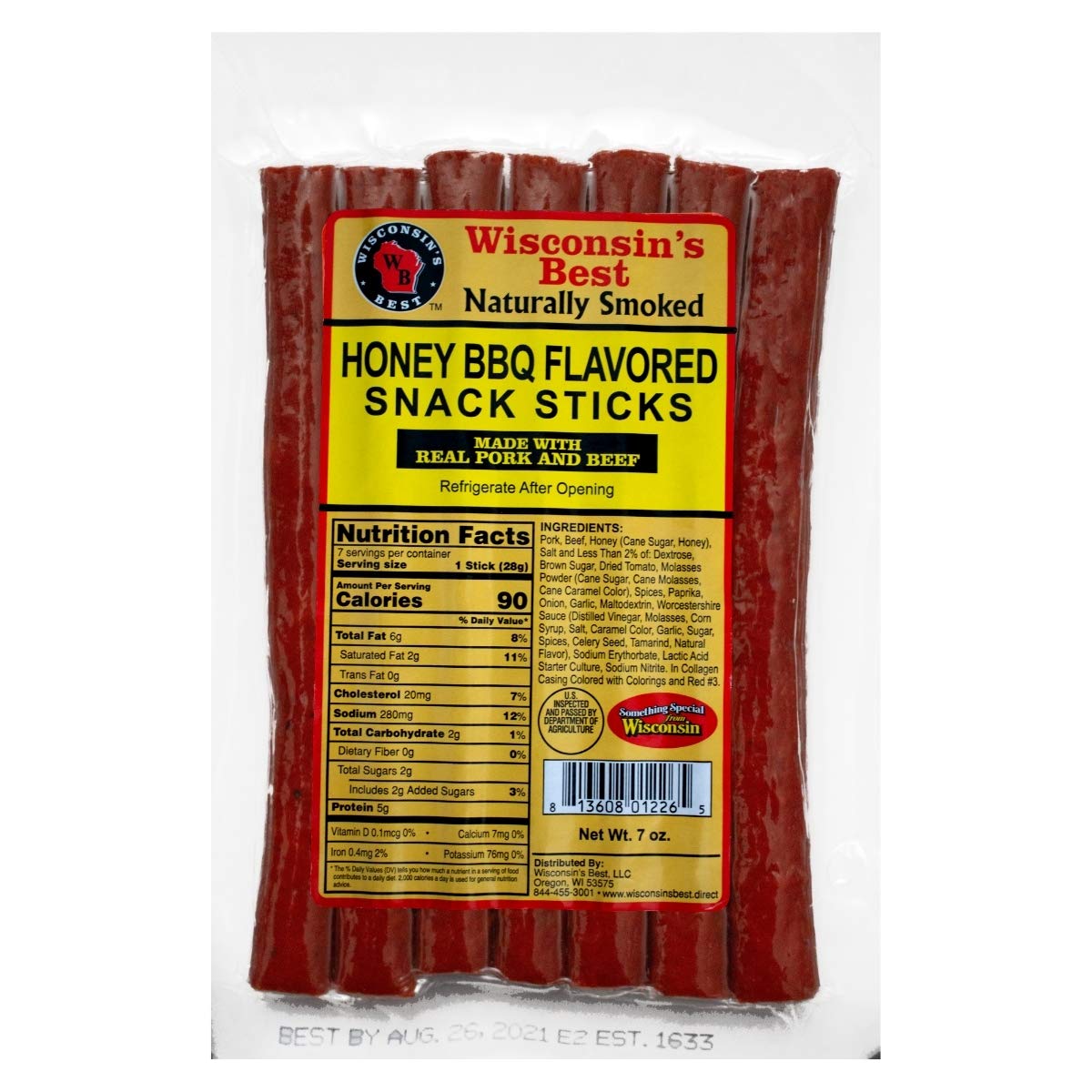 Photo of Wb Wisconsin's Best Honey Bbq Flavored Snack Sticks