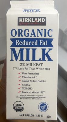Organic Reduced Fat Milk