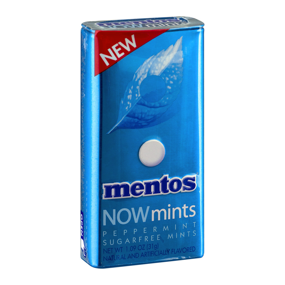 Lessgo Mints Mentos Now Mints Mints, Sugarfree, Peppermint — UPC 73390009205 — Go-UPC