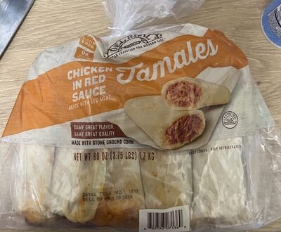 Chicken in Read Sauce Tamales