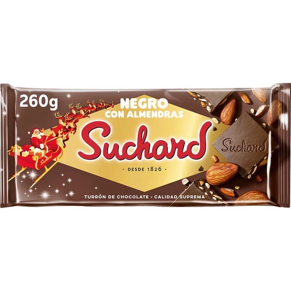 TURRON CHOC.NEGRO ALMENDRA SUCHARD 230G