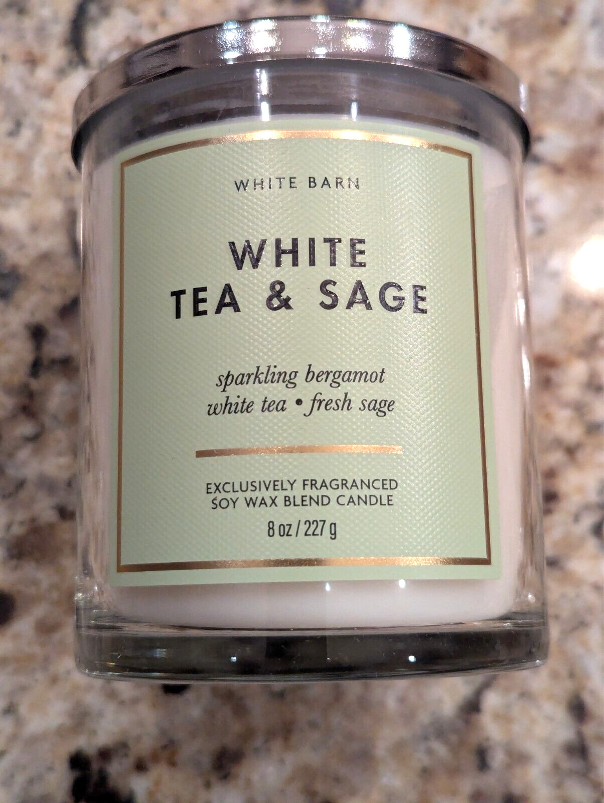 White Tea & Sage Single Wick Candle