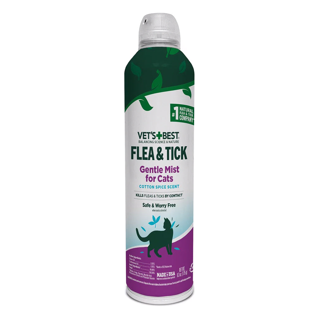Vet's Best Flea & Tick Gentle Mist For Cats Cotton Spice Scent 6.3oz
