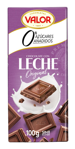 CHOCO.VALOR LECHE S/AZUCAR 100GR