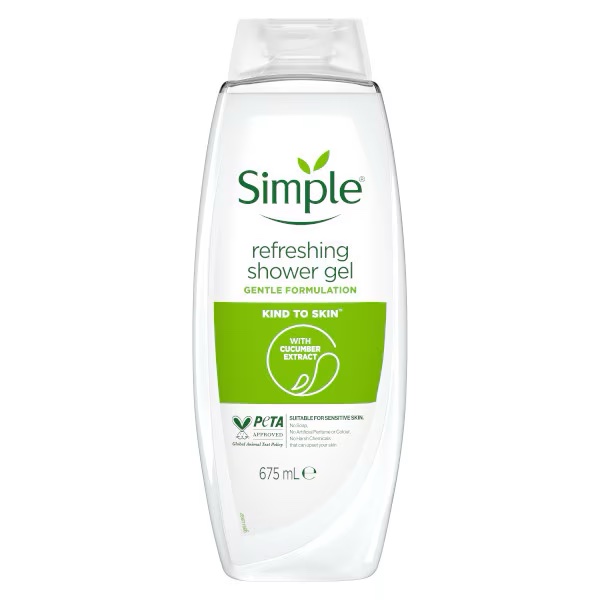 Simple Kind To Skin Shower Gel Refreshing 675 Ml