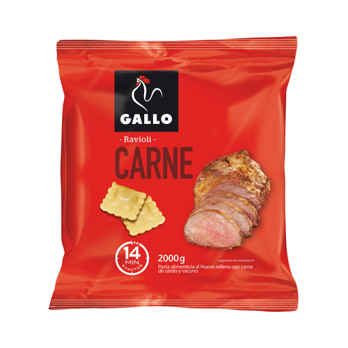 RAVIOLI CARNE GALLO BOLSA 2 KG