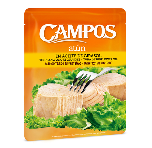 ATUN CAMPOS LI.GIRASOL BOLSA 475 G