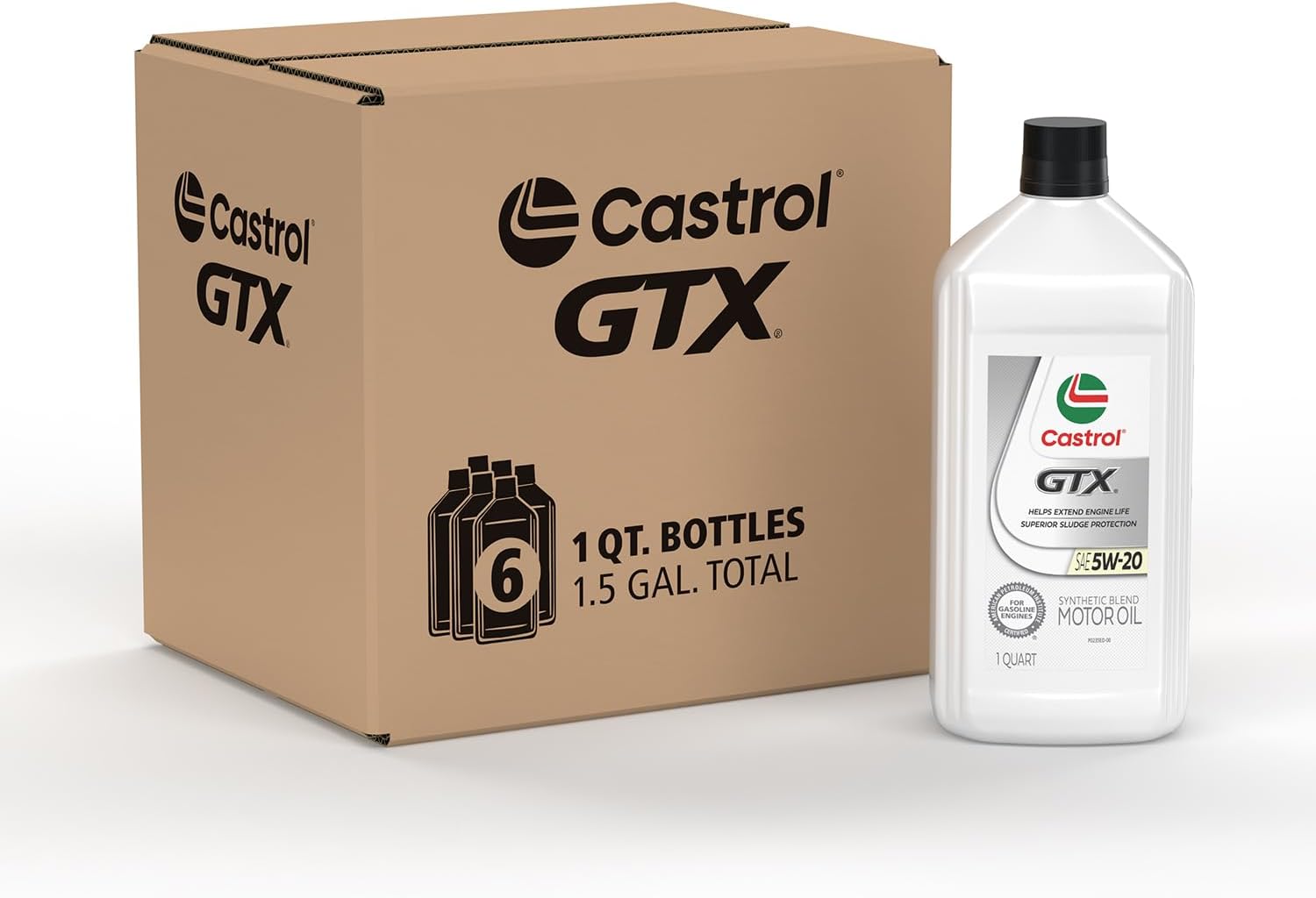 Castrol 06140 GTX 5W-20 Conventional Motor Oil - 1 Quart — UPC ...