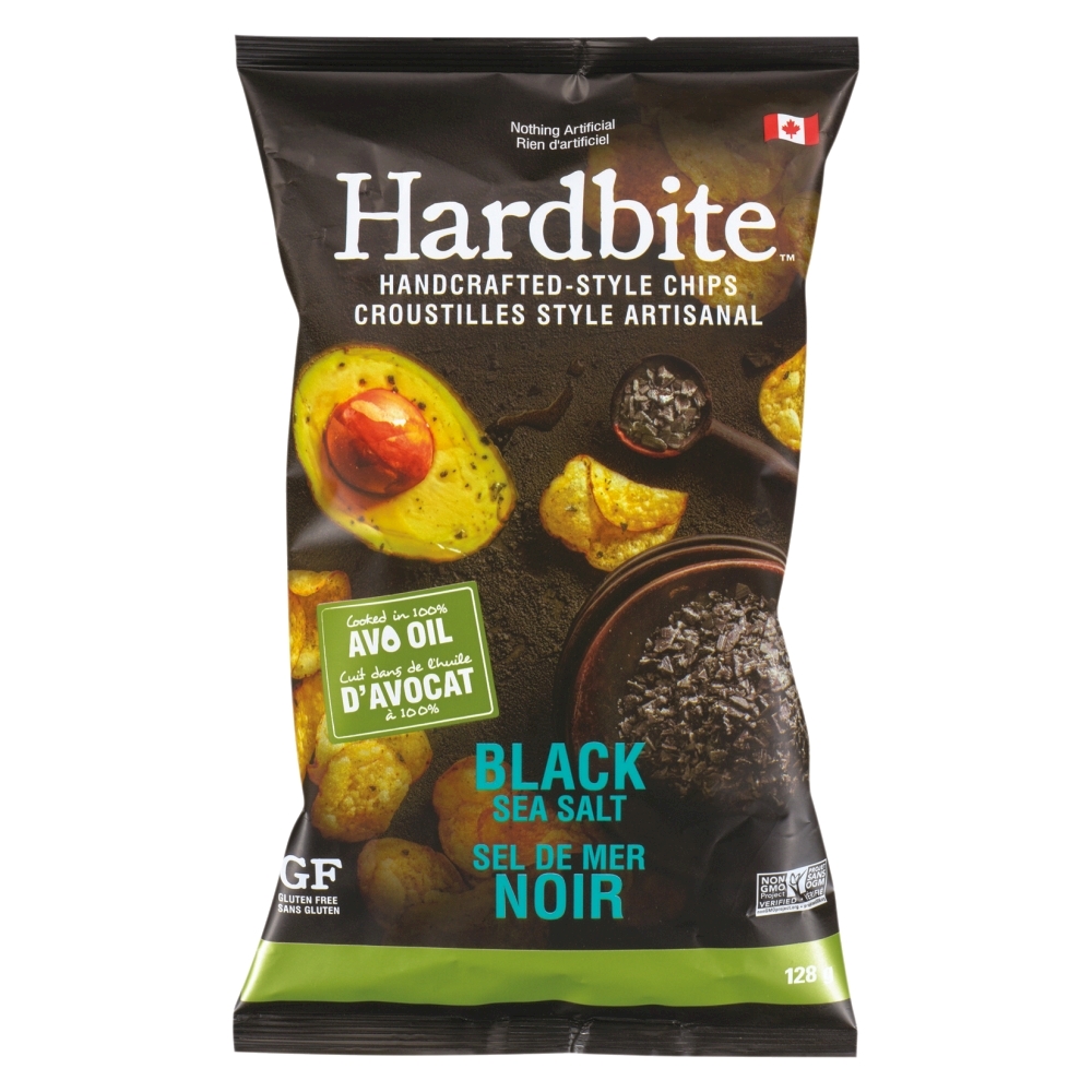 Hardbite Avocado Oil Potato Chips Black Sea Salt