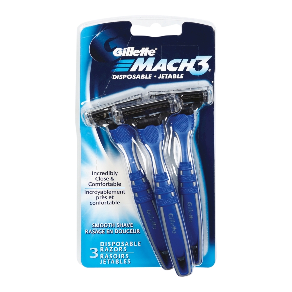 Gillette Disposable Razors - Mach3 - 3 Ct