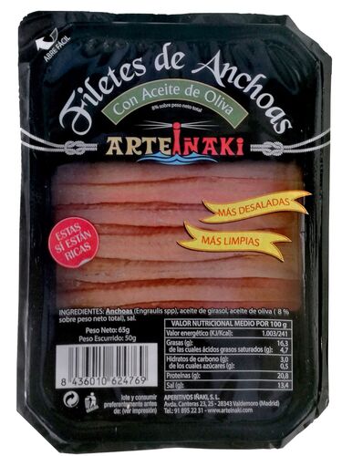 ANCHOA ARTEIÂ¥AKI OLIVA BANDEJA 50 G