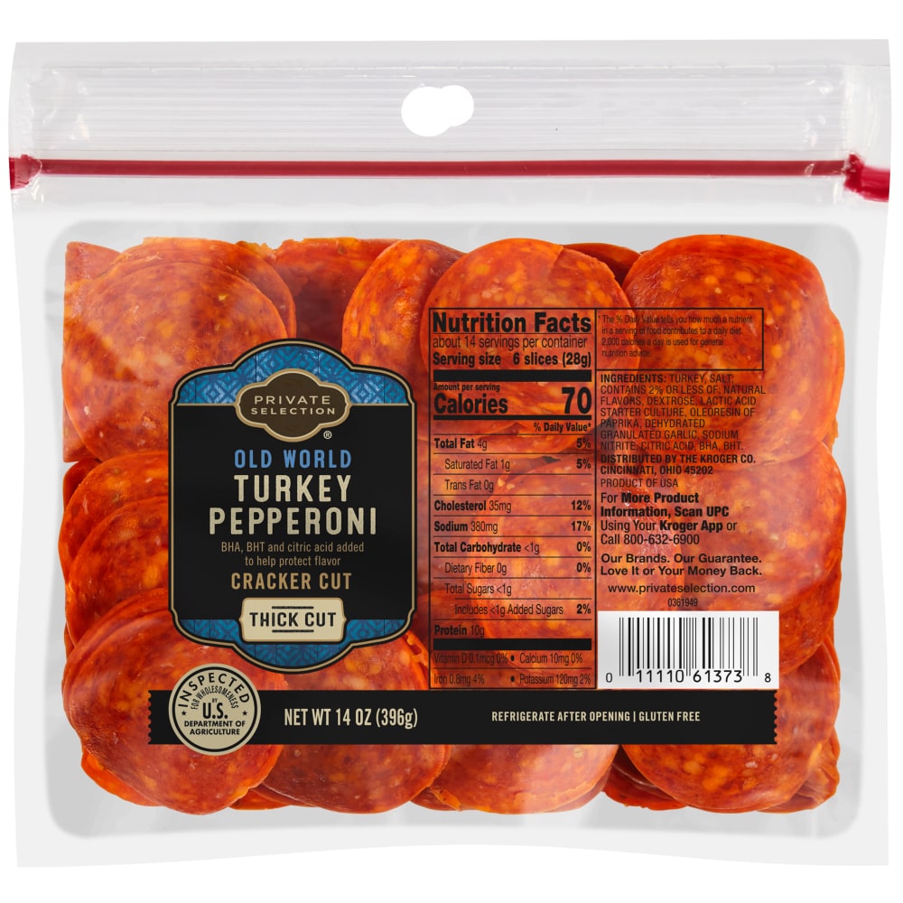 Turkey Cracker Thick Cut Pepperoni, Turkey