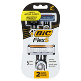 Bic Disposable Razors - Titanium Flex5 - 2 Razors