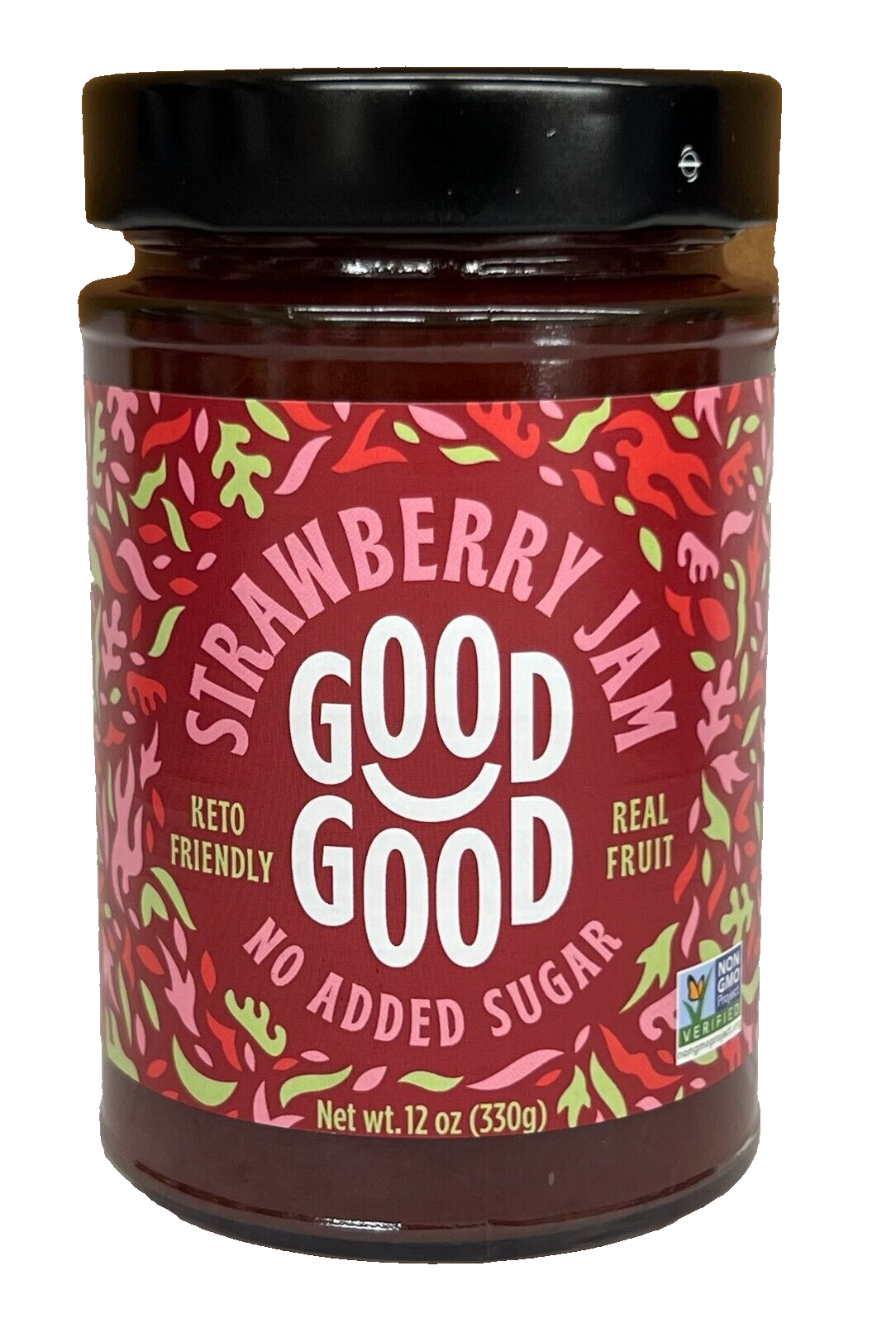 Photo of Good Good No Added Sugar Strawberry Jam - 12 Ounce