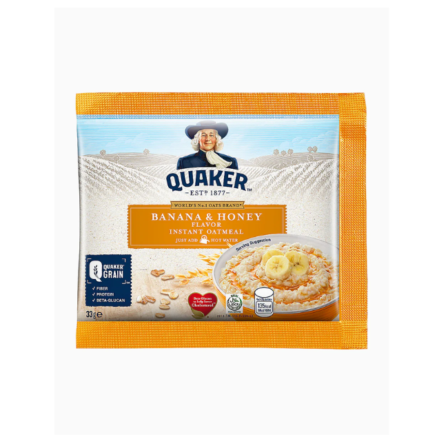 Quaker Banana & Honey Flavor Instant Oatmeal 33gx5