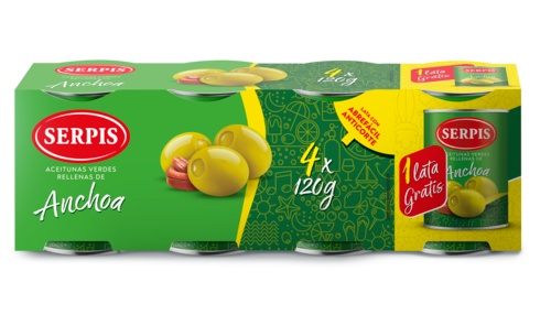 ACEITUNAS RELLENAS SERPIS 125G PAK-3