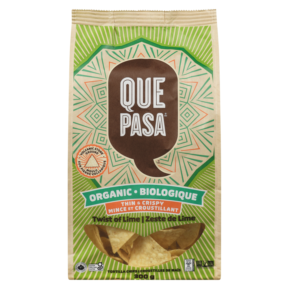 Que Pasa Organic Thin & Crispy Twist Of Lime Tortilla Chips